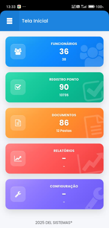 Relatórios do sistema Del Ponto